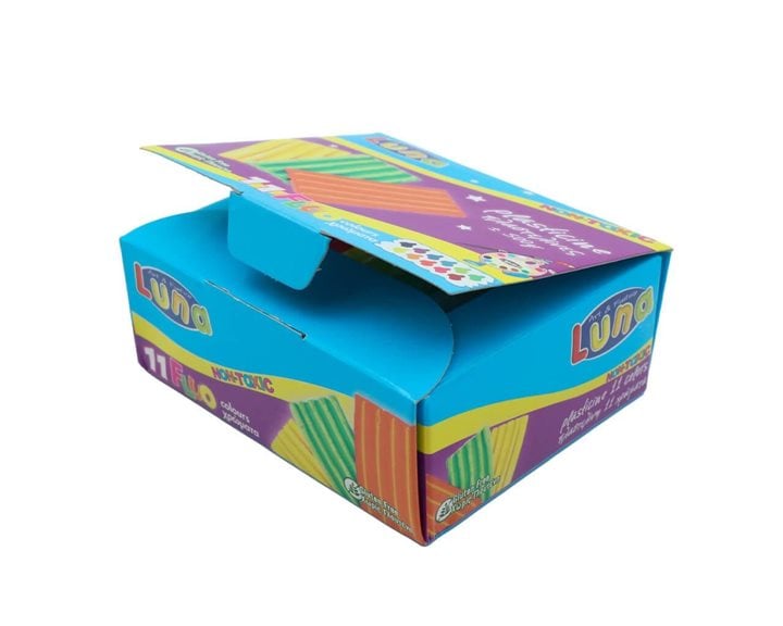 Πλαστελίνη Luna11 Χρωμάτων 500γρ.FLUO
