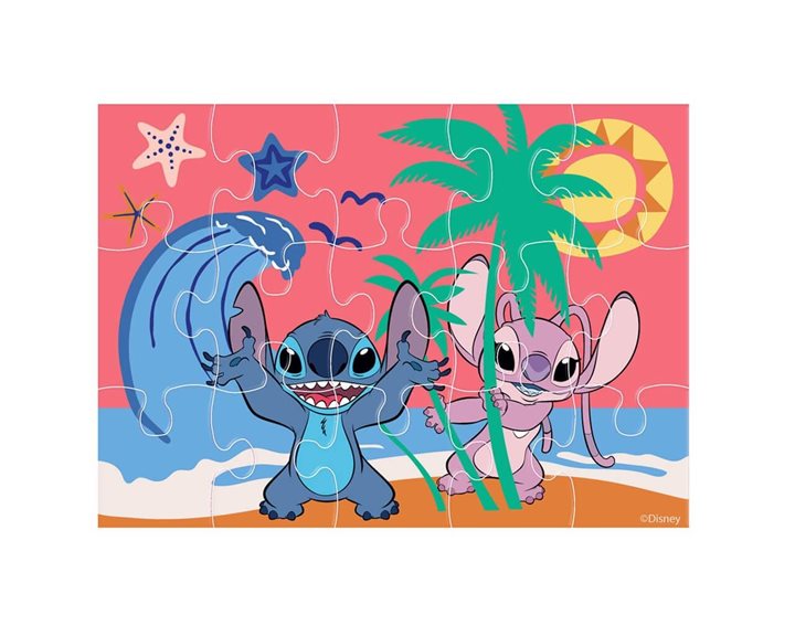 Παζλ Luna 4 σε 1 12/15/20/24τμχ 29χ6χ27.5εκ. Stitch 000565649