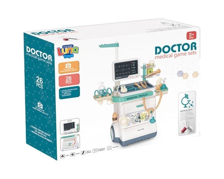 Ιατρείο Luna Toys με φως και ήxο 26τμχ. 46x12x37εκ. 000623350