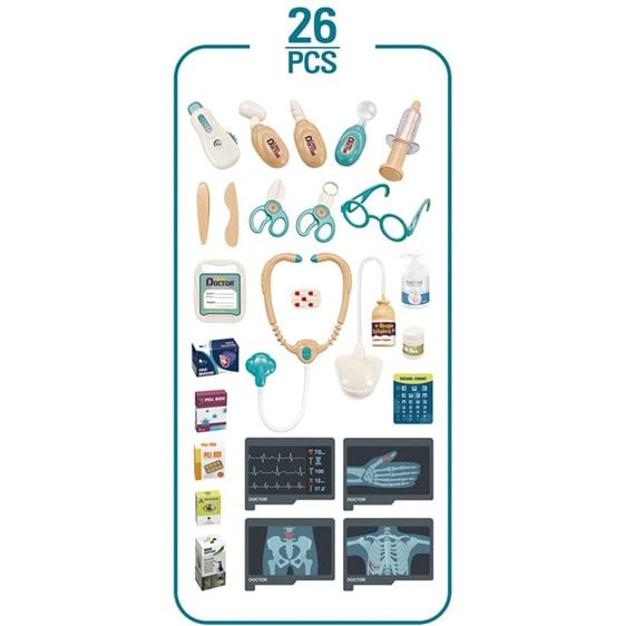 Ιατρείο Luna Toys με φως και ήxο 26τμχ. 46x12x37εκ. 000623350