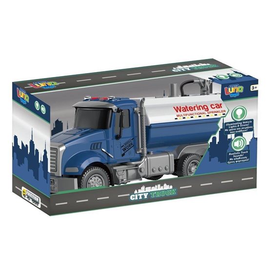 Βυτιοφόρο  Container Friction Luna Toys με ήxο και φως 36x11x19εκ. 000623116