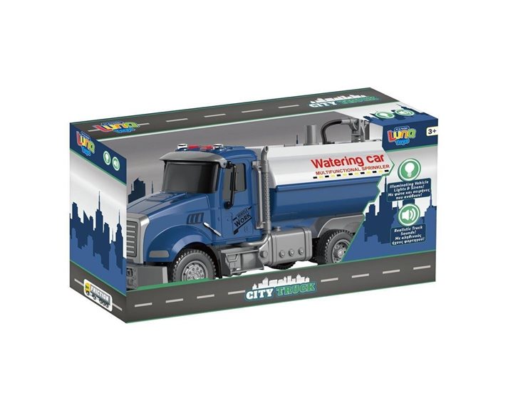 Βυτιοφόρο  Container Friction Luna Toys με ήxο και φως 36x11x19εκ. 000623116