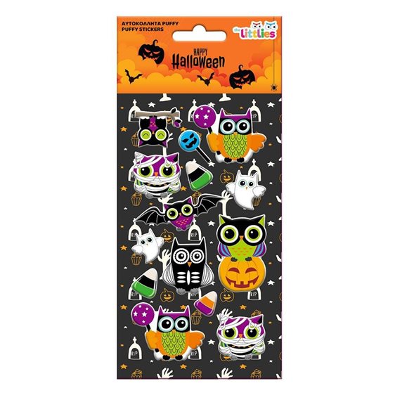 Αυτοκόλλητα Halloween 10x22εκ Puffy 12σχ 000647063