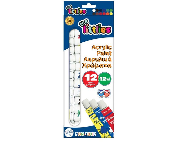 The Littlies Ακρυλικά Χρώματα 12τμχ. 000646776
