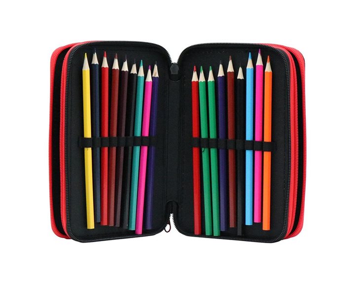 Κασετίνα Must Τριπλή Γεμάτη 12x6x19.5cm Let's Play 000586740