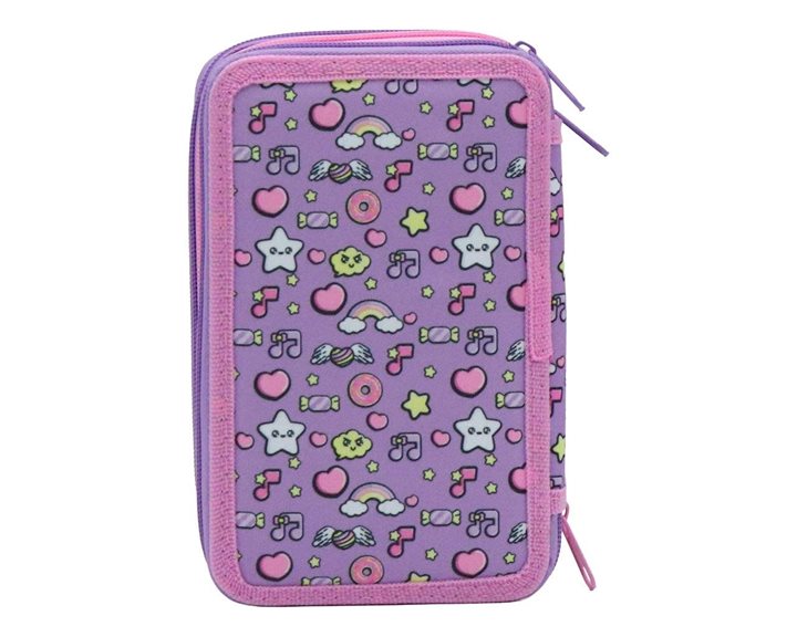 Κασετίνα Must Τριπλή Γεμάτη 12x6x19.5cm So Cute 000586737
