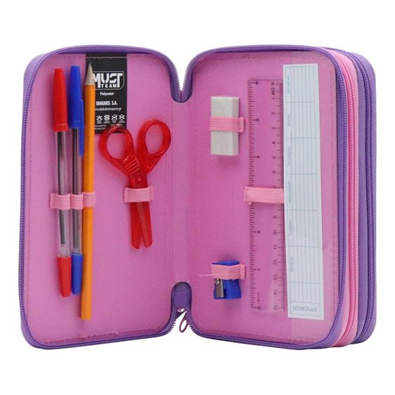 Κασετίνα Must Τριπλή Γεμάτη 12x6x19.5cm So Cute 000586737