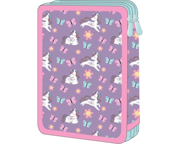 Κασετίνα Must Διπλή Γεμάτη 15χ5χ21 Lovely Unicorn 000586322
