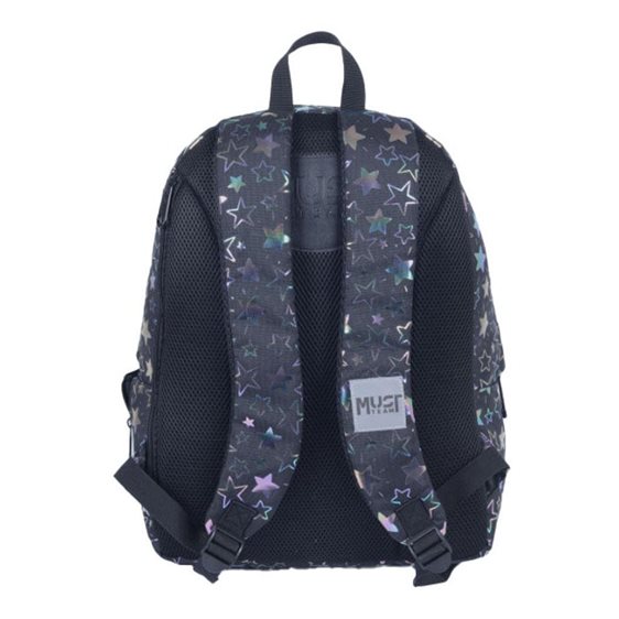 Τσάντα Πλάτης Must 32x17x42cm 1 Κεντρική Θήκη Hologram Stars 000586526