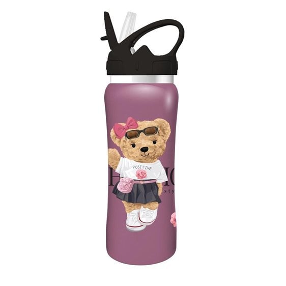 Παγούρι Must Ανοξείδωτο με Καλαμάκι 500ml 000586443