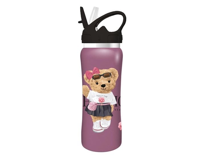 Παγούρι Must Ανοξείδωτο με Καλαμάκι 500ml 000586443
