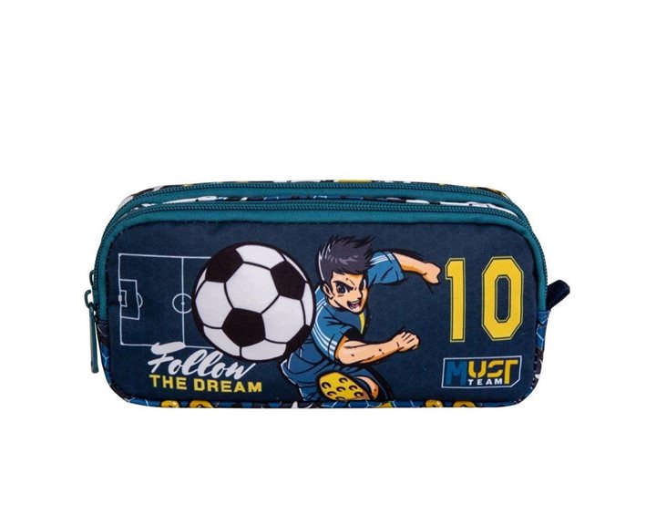 Κασετίνα Βαρελάκι Must 2 Φερμουάρ 21x6x9cm Football 000586171