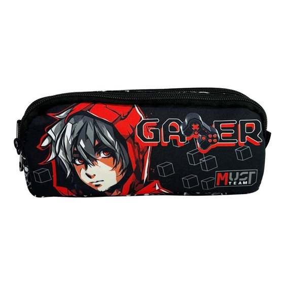 Κασετίνα Βαρελάκι Must 2 Φερμουάρ 21x6x9cm Gamer 000586243