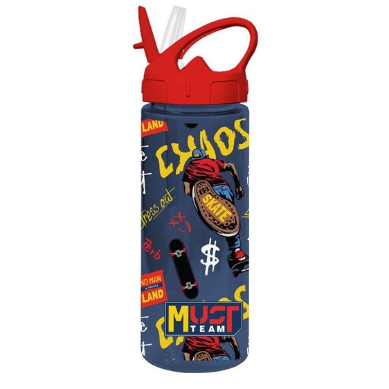 Παγούρι ΡS 500ml με Καλαμάκι 6.5x21.5 εκ. Must Team