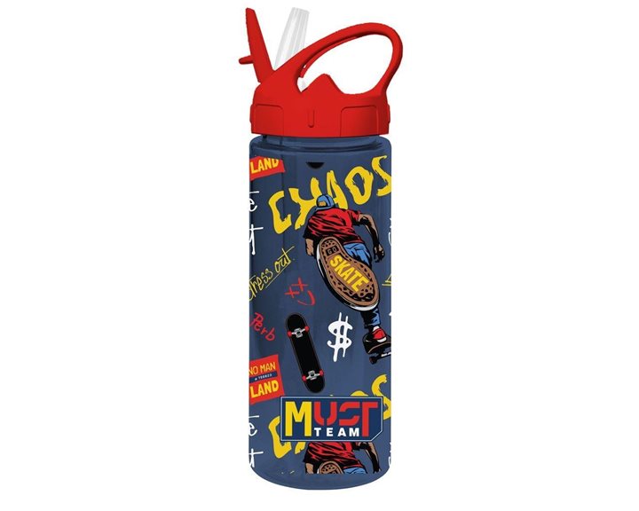 Παγούρι ΡS 500ml με Καλαμάκι 6.5x21.5 εκ. Must Team