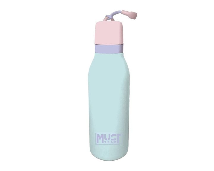 Παγούρι Θερμός Must Team Ανοξείδωτος 500ml Παστέλ Μπλε Μέντας 000587499