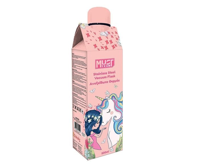 Παγούρι Θερμός Must Team Ανοξείδωτος 500ml Unicorn Girl 000587483