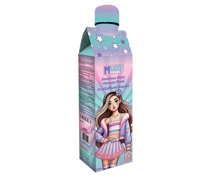 Παγούρι Θερμός Must Team Ανοξείδωτος 500ml Fashion Girl 000587484