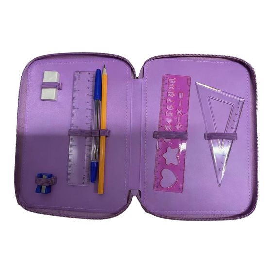 Κασετίνα Must Διπλή Γεμάτη 15χ5χ21 Butterfly Lilac 000587246