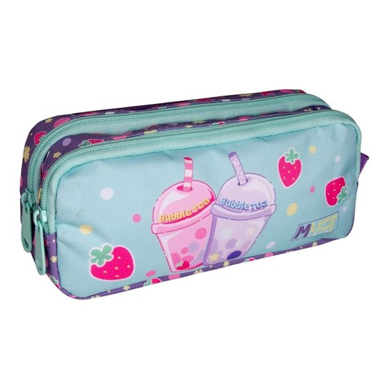 Κασετίνα Must Team 2 Φερμουάρ 21x6x9cm Bubble Tea 000587598