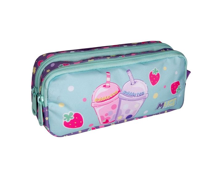 Κασετίνα Must Team 2 Φερμουάρ 21x6x9cm Bubble Tea 000587598