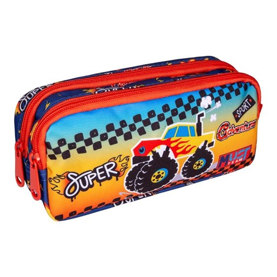 Κασετίνα Must Team Energy 2 Φερμουάρ 21x6x9cm Monster Car 000587446