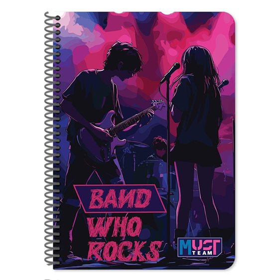 Τετράδιο Σπιράλ Must Team 17χ25 1θ 30φ Rock 000587394