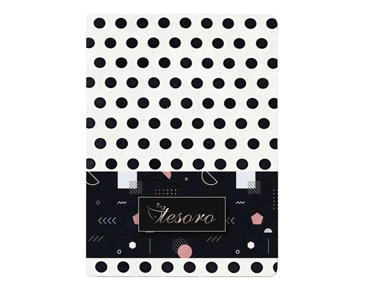 Σημειωματάριο Tesoro Flexi White in Black 14x19cm