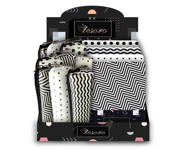 Σημειωματάριο Tesoro Flexi White in Black 14x19cm