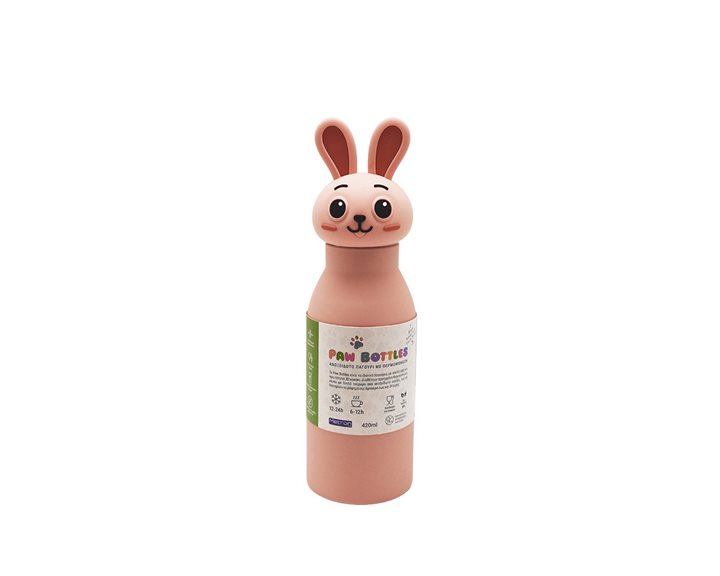 Metron Paw Bottles Παγούρι Θερμός 420ml Λαγουδάκι