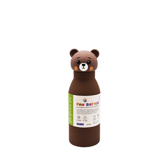 Metron Paw Bottles Παγούρι Θερμός 420ml Αρκουδάκι