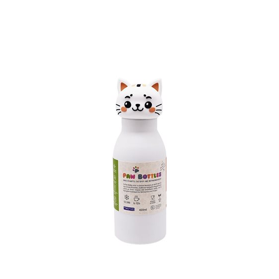 Metron Paw Bottles Παγούρι Θερμός 420ml Γατάκι