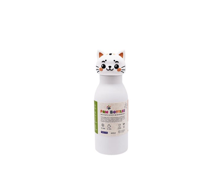 Metron Paw Bottles Παγούρι Θερμός 420ml Γατάκι