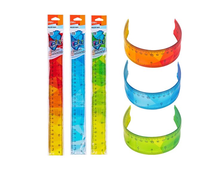 Deli Χάρακας Flexi 30cm Twistme Ass.Col. EH651