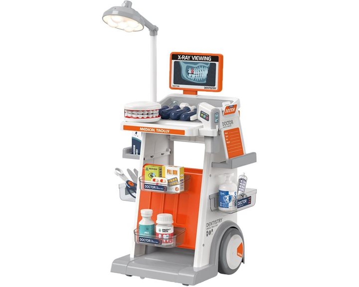 Οδοντιάτρου Τρόλευ Luna Toys Σετ 68,5εκ. με φως και ήxο 26τμχ. 43x15x33εκ. 000623329
