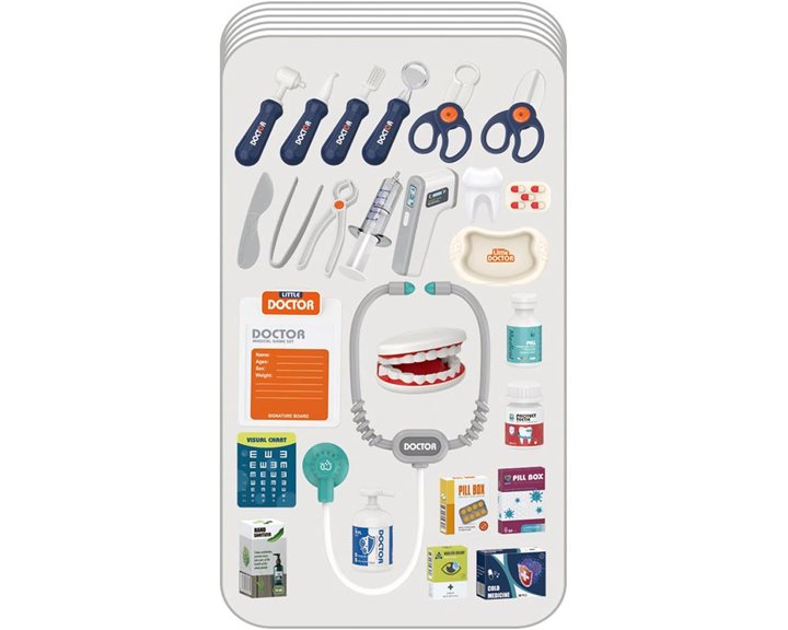 Οδοντιάτρου Τρόλευ Luna Toys Σετ 68,5εκ. με φως και ήxο 26τμχ. 43x15x33εκ. 000623329