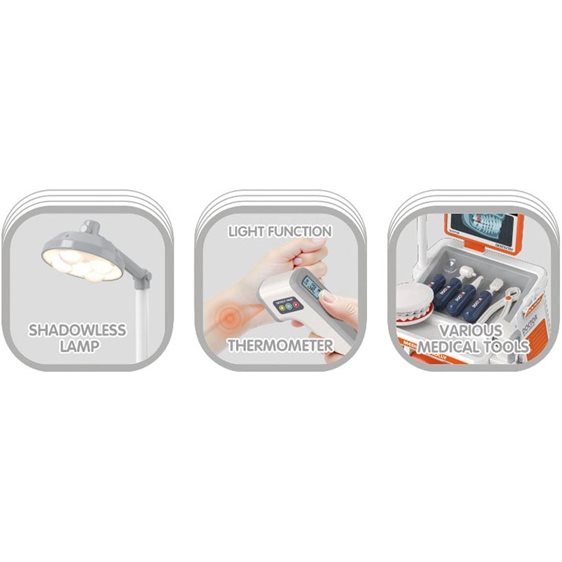 Οδοντιάτρου Τρόλευ Luna Toys Σετ 68,5εκ. με φως και ήxο 26τμχ. 43x15x33εκ. 000623329