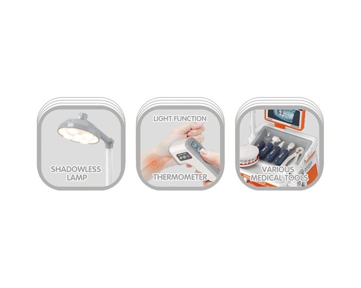 Οδοντιάτρου Τρόλευ Luna Toys Σετ 68,5εκ. με φως και ήxο 26τμχ. 43x15x33εκ. 000623329