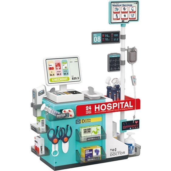 Ιατρείο 66,5εκ.Luna Toys με φως και ήxο 49τμχ. 000623347