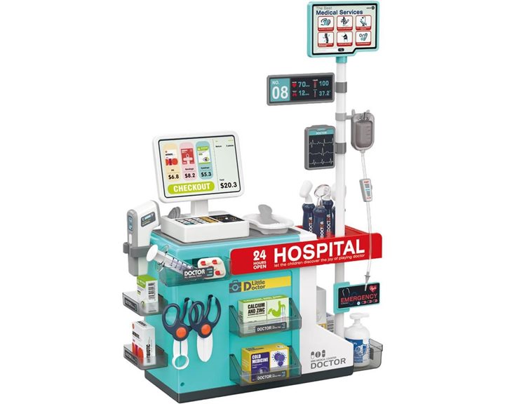Ιατρείο 66,5εκ.Luna Toys με φως και ήxο 49τμχ. 000623347