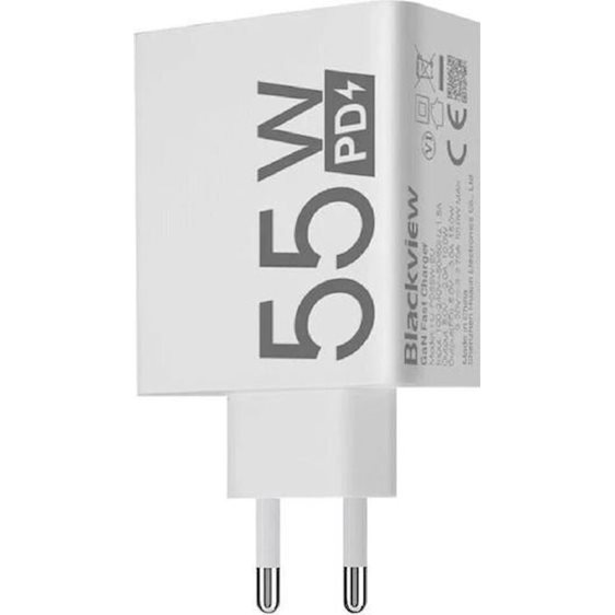 BLACKVIEW TYPE-C GAN POWER ADAPTER 55W WHITE