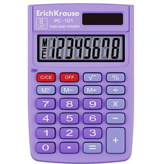 Αριθμομηχανή ErichKrause 8 Ψηφίων PC-101 Pastel Violet 62006