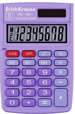 Αριθμομηχανή ErichKrause 8 Ψηφίων PC-101 Pastel Violet 62006