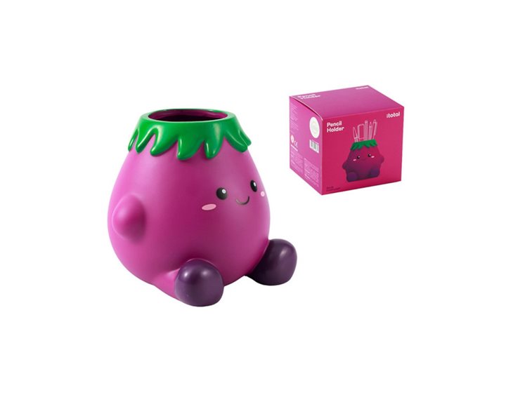 itotal Μολυβοθήκη Πλαστική 11.5cm Ellie Eggplant XL3013B