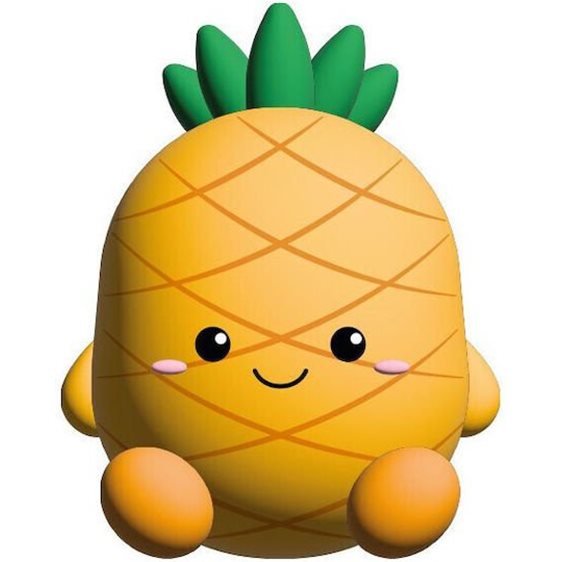 itotal Antistress Squeezy Fresh Market 11.6x10.3x15cm Poppy Pineaple