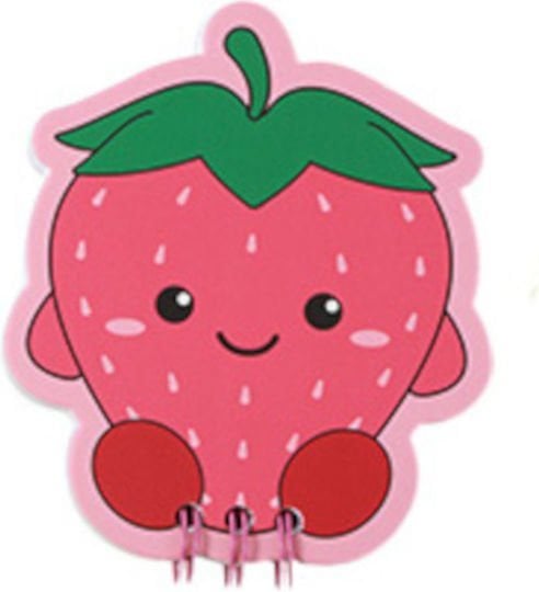 itotal Μπλοκάκι Σπιράλ 80φ. Fresh Vegetables 9.7x8.4cm Stella Strawberry