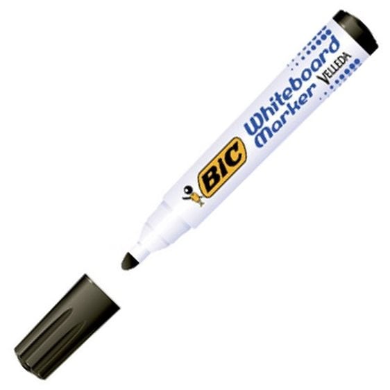 ΜΑΡΚΑΔΟΡΟΣ BIC VELLEDA ΑΣΠΡΟΠΙΝΑΚΑ ΜΑΥΡΟΣ