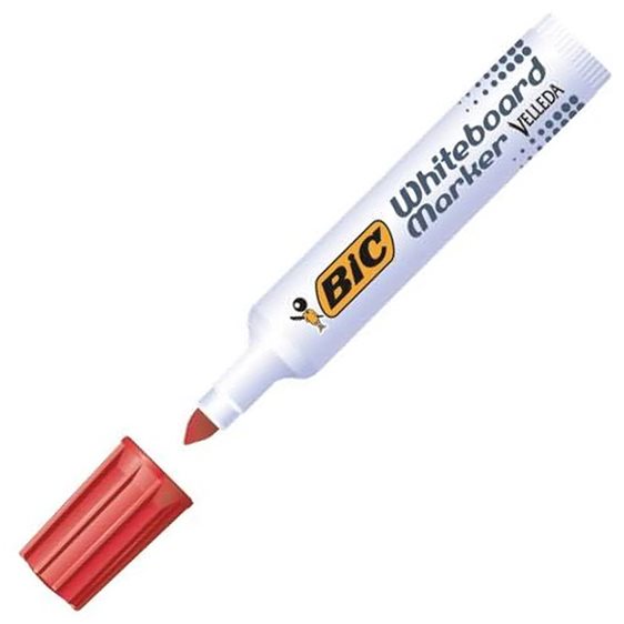 ΜΑΡΚΑΔΟΡΟΣ BIC VELLEDA ΑΣΠΡΟΠΙΝΑΚΑ ΚΟΚΚΙΝΟΣ