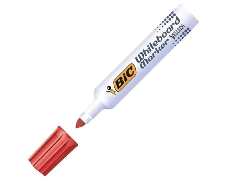 ΜΑΡΚΑΔΟΡΟΣ BIC VELLEDA ΑΣΠΡΟΠΙΝΑΚΑ ΚΟΚΚΙΝΟΣ