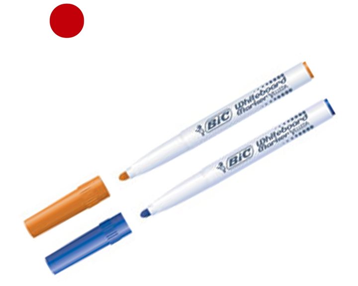 ΜΑΡΚΑΔΟΡΟΣ BIC VELLEDA ΑΣΠΡΟΠΙΝΑΚΑ GRIP ΚΟΚΚΙΝΟΣ